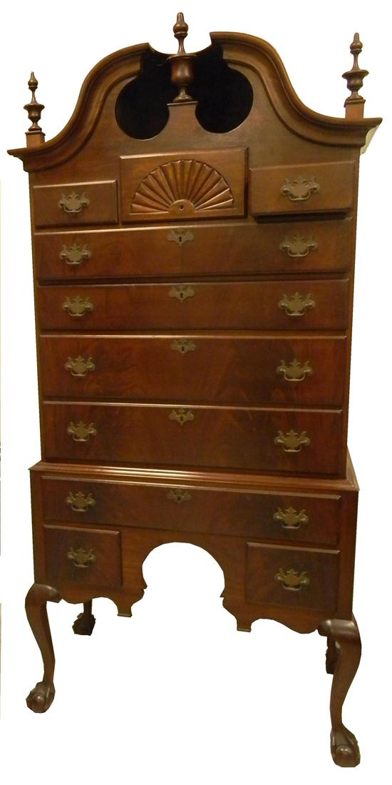 Chippendale style highboy in two 12101e