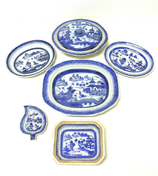 Chinese Export blue and white Canton