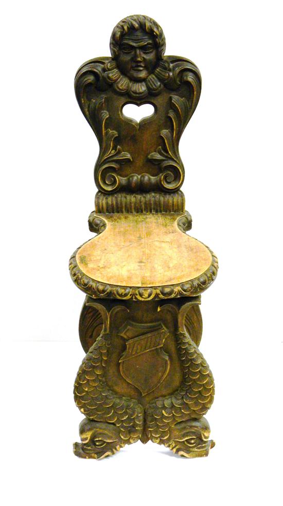 Baroque style carved side chair 121026