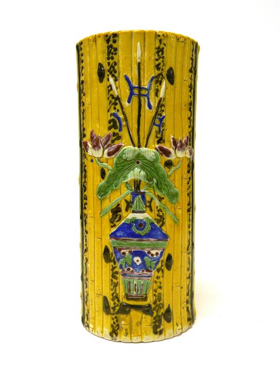 Chinese 19th C.  tall faux bamboo