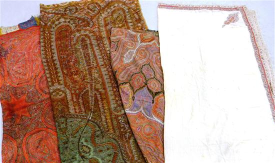 Four paisley shawls fragment  121030