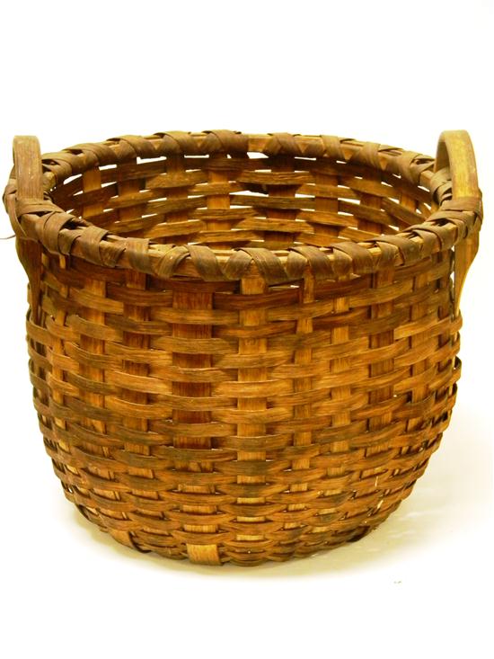 Large splint basket with two arched