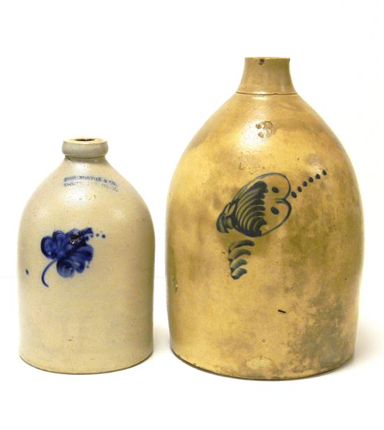 Two salt glazed stoneware jugs 121043