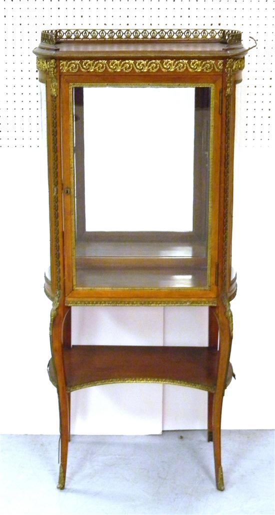 French vitrine fruitwood with metal 12105e
