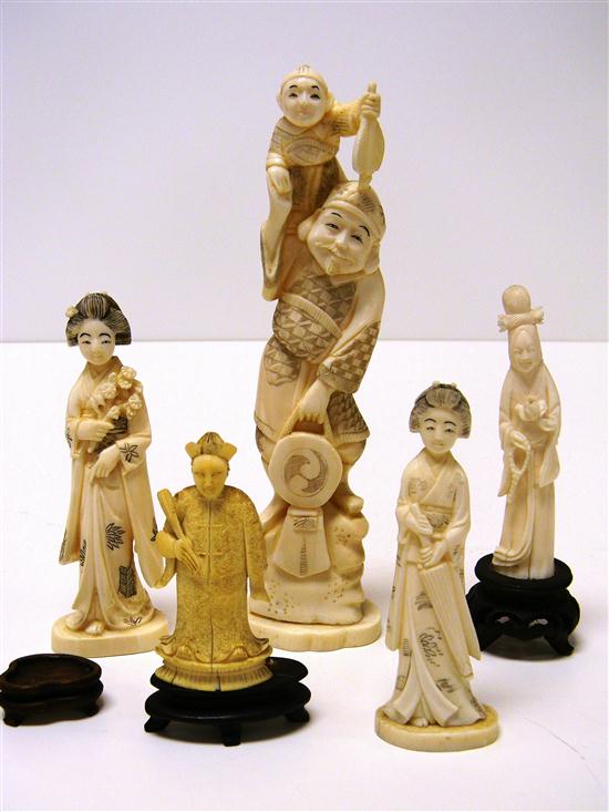 Asian carvings bone ivory and 121073