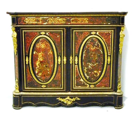 French Boulle style cabinet credenza 12106b