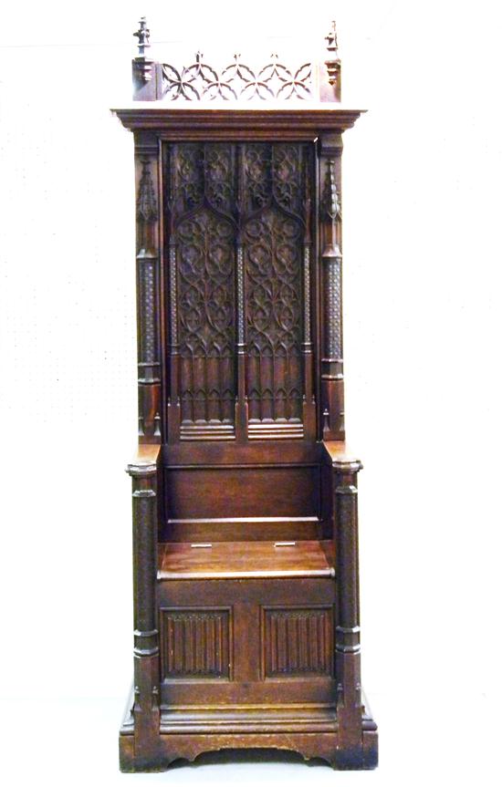 Gothic style oak Bishop s throne choir 121084