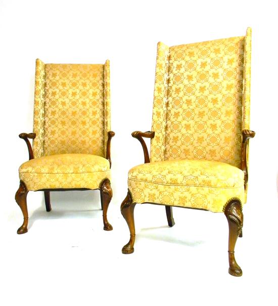 Pair of Queen Anne style high square 12109f