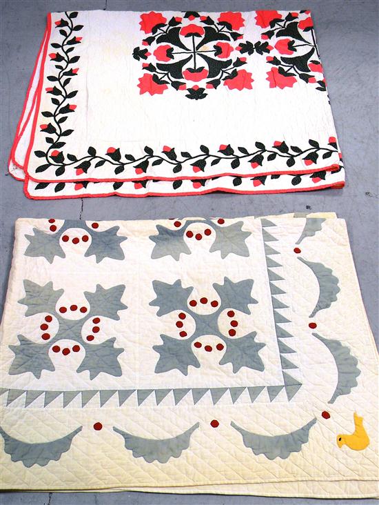 Two cotton applique quilts one 1210b0