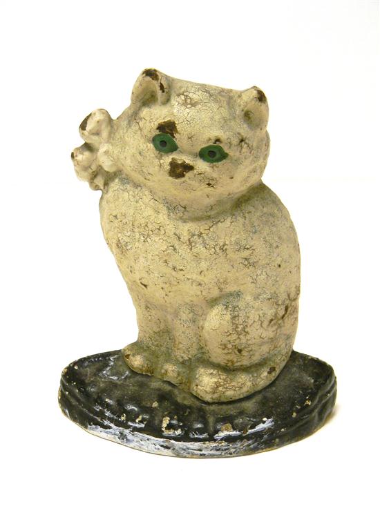Cat cast iron door stop some later 1210e3