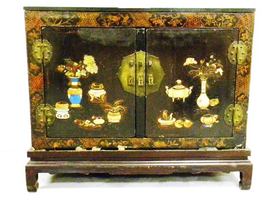 Late 19th C. Chinese chest  lacquer