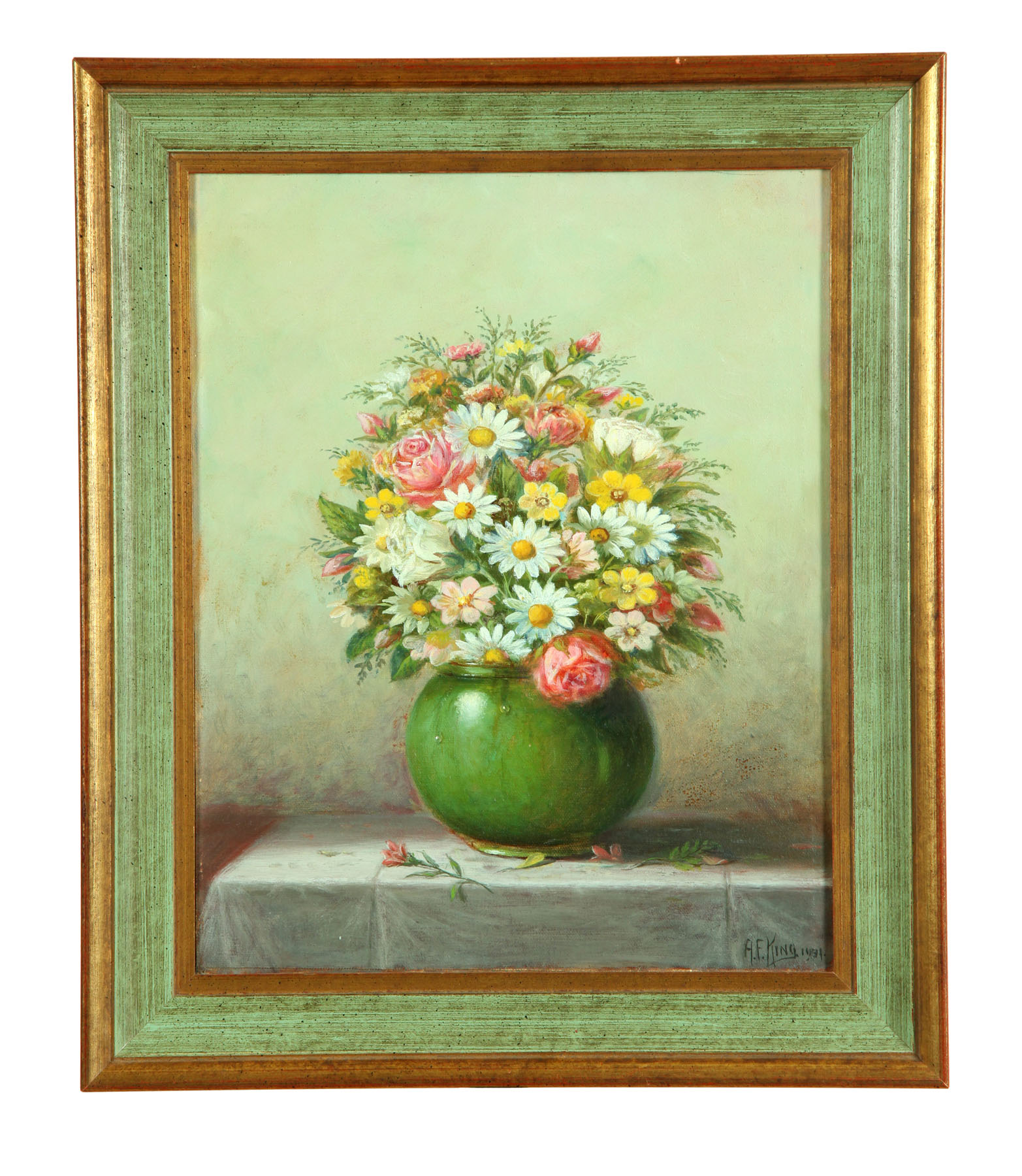 FLORAL STILL LIFE BY ALBERT FRANCIS 12381b