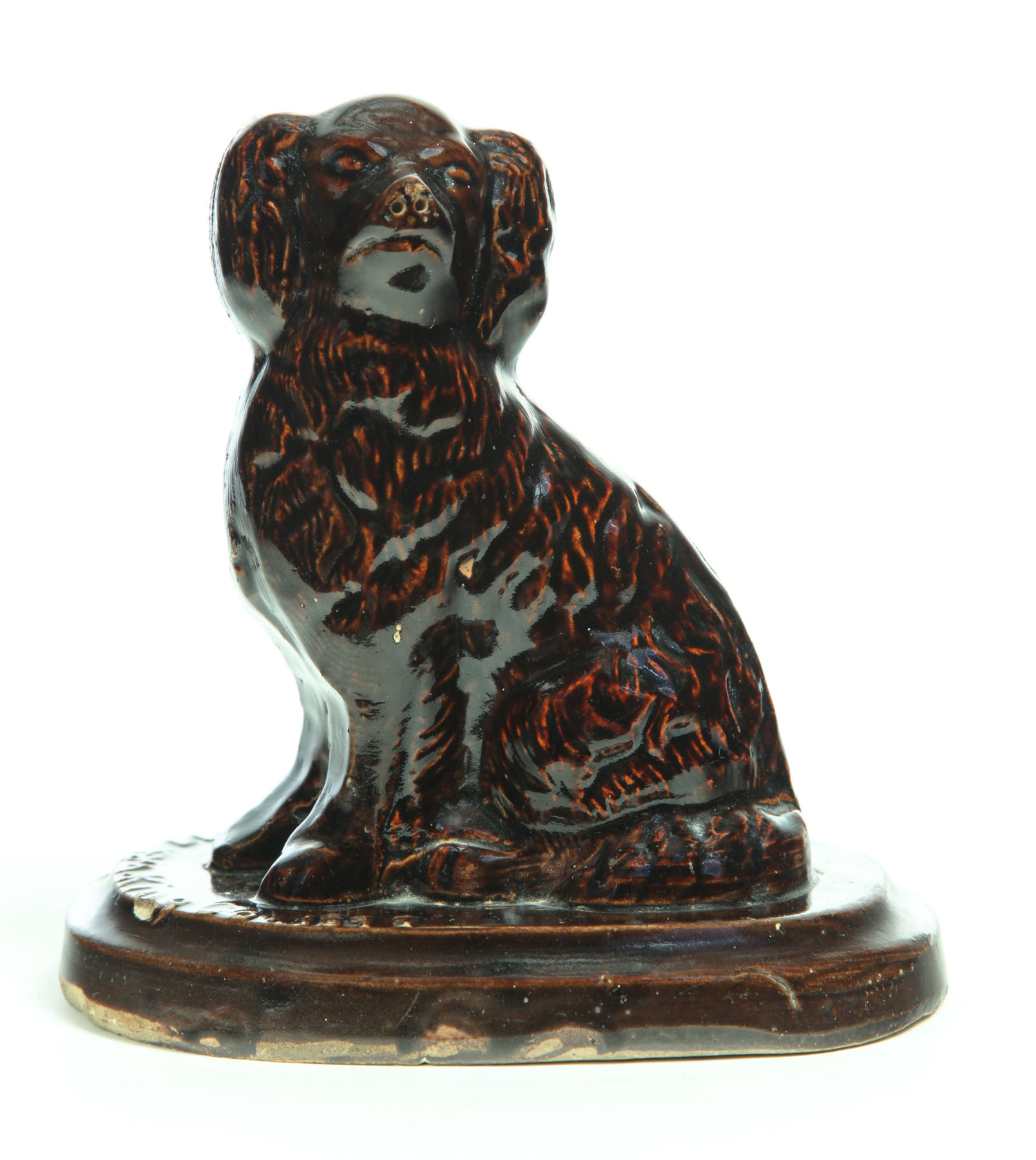 POTTERY DOG.  American  late 19th