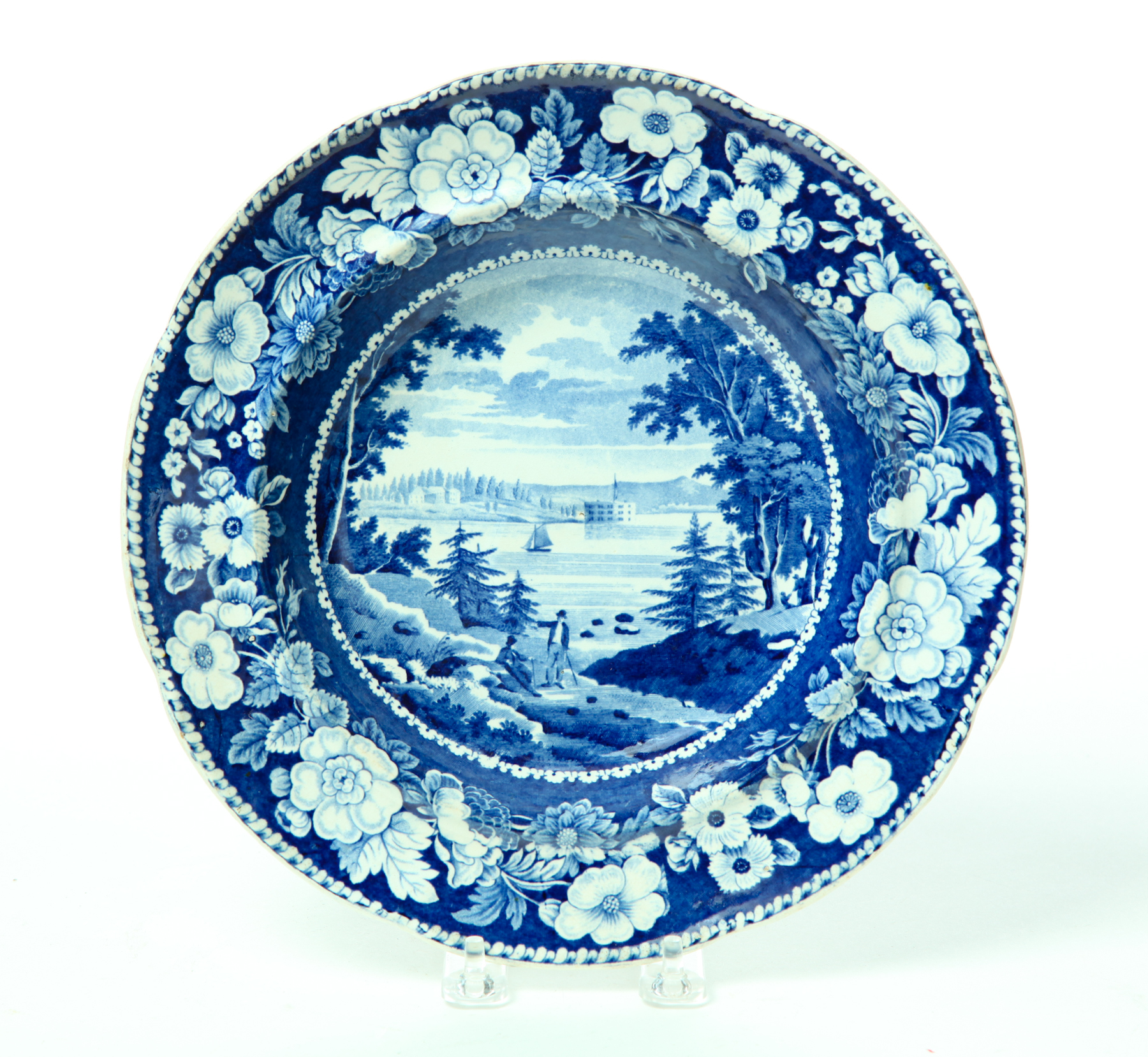 HISTORICAL BLUE STAFFORDSHIRE SOUP