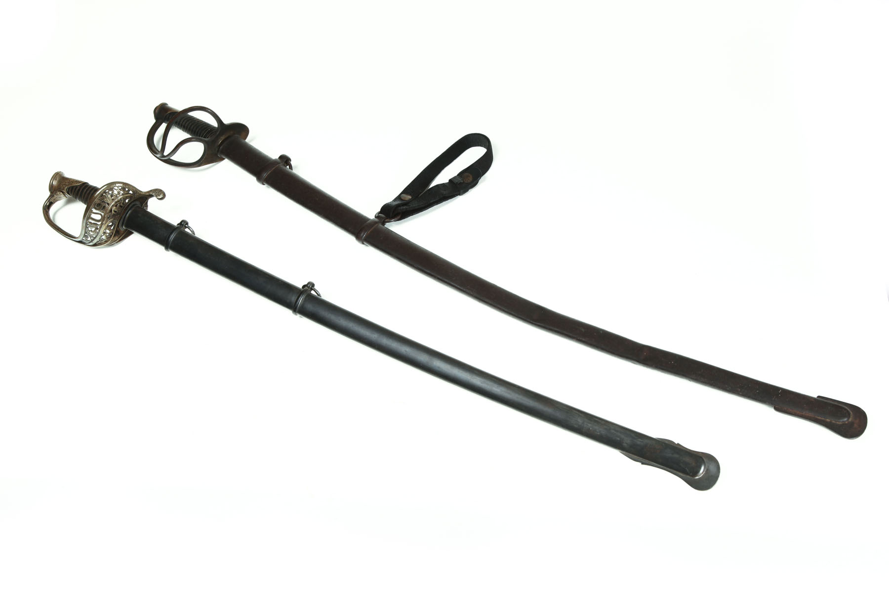 TWO SWORDS WITH SCABBARDS American 1238b2