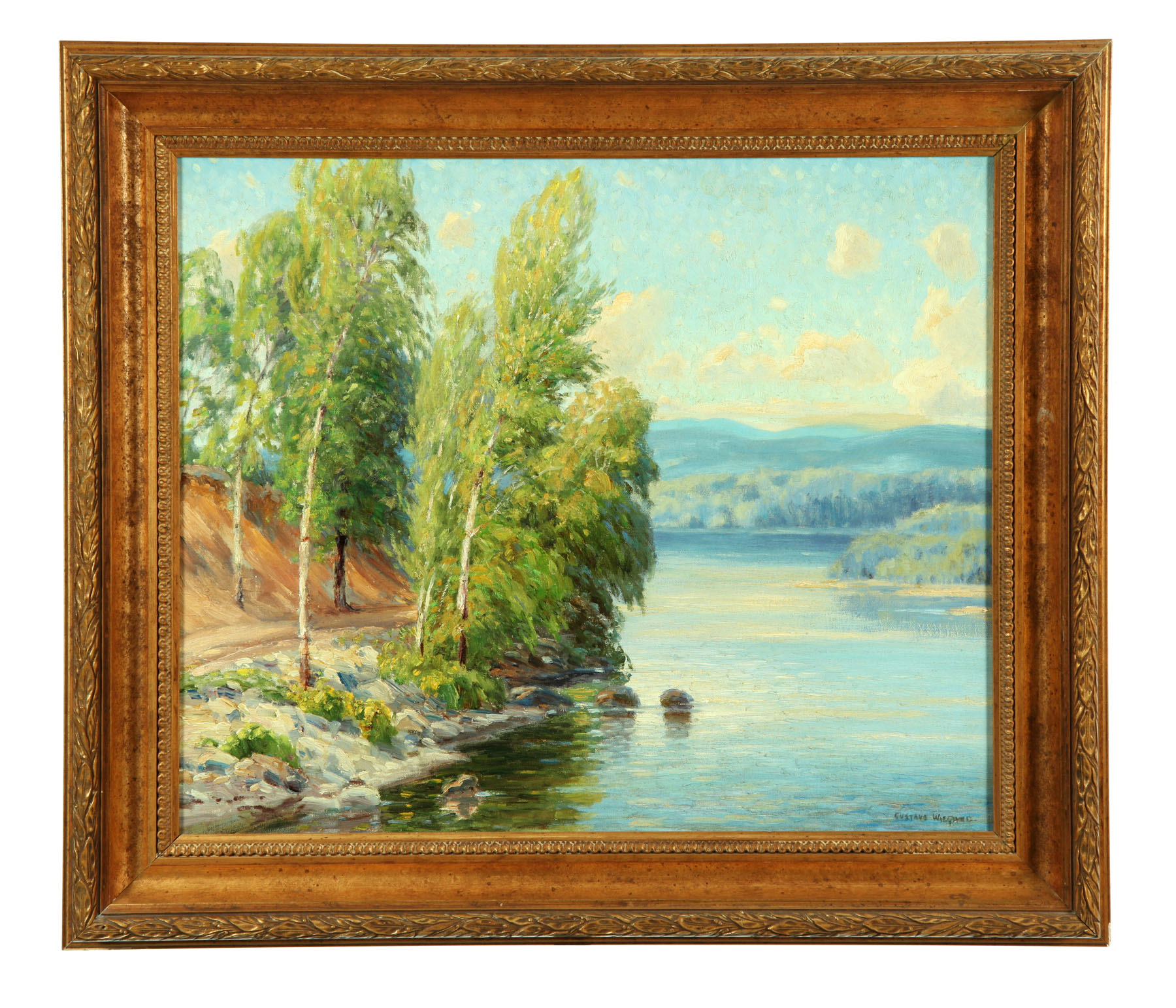 LAKE SUNAPEE  N.H. BY GUSTAVE ADOLPH