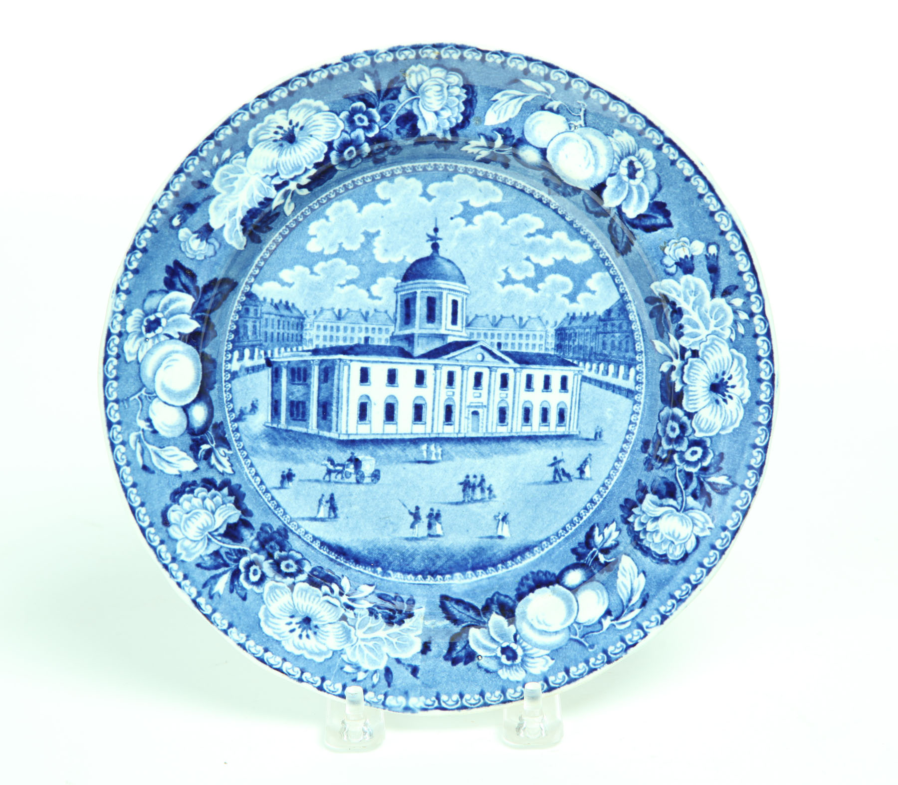 HISTORICAL BLUE STAFFORDSHIRE PLATE  12395e