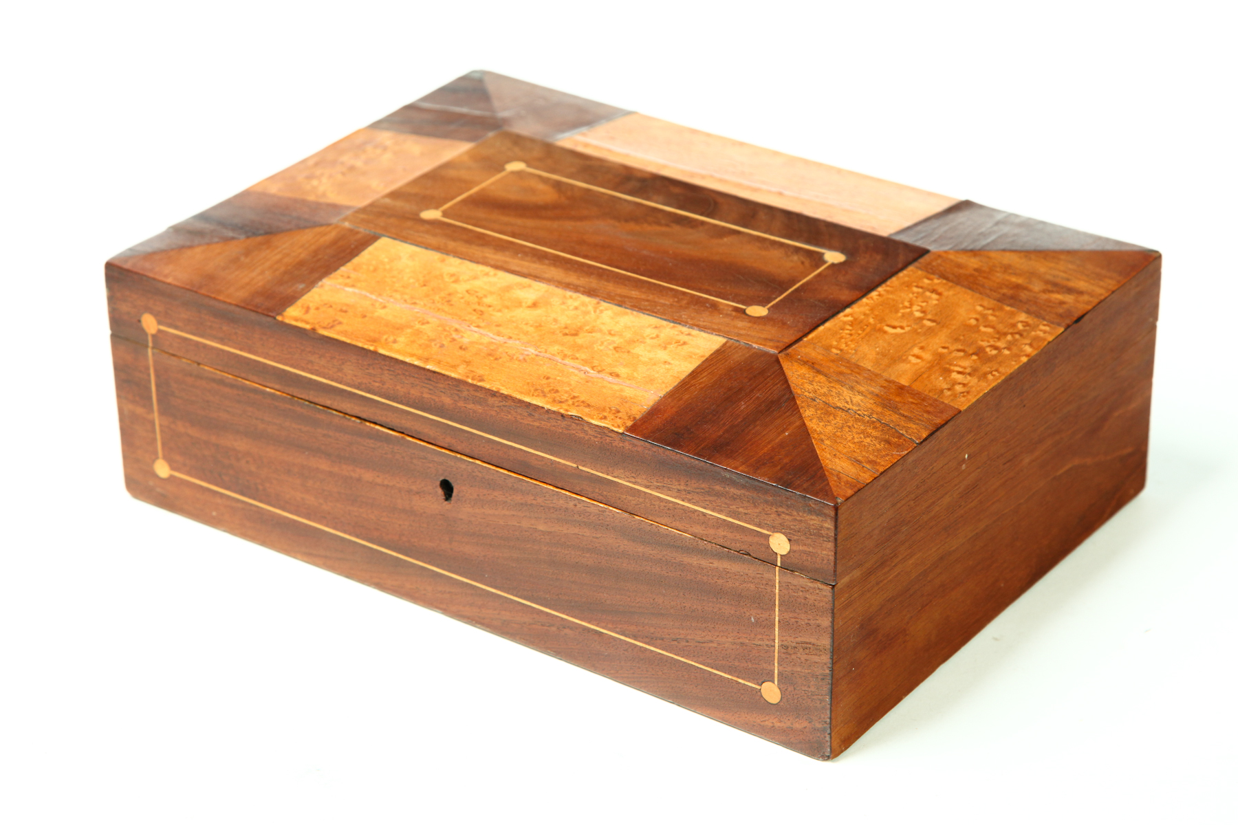 INLAID SEWING BOX Attributed 123995