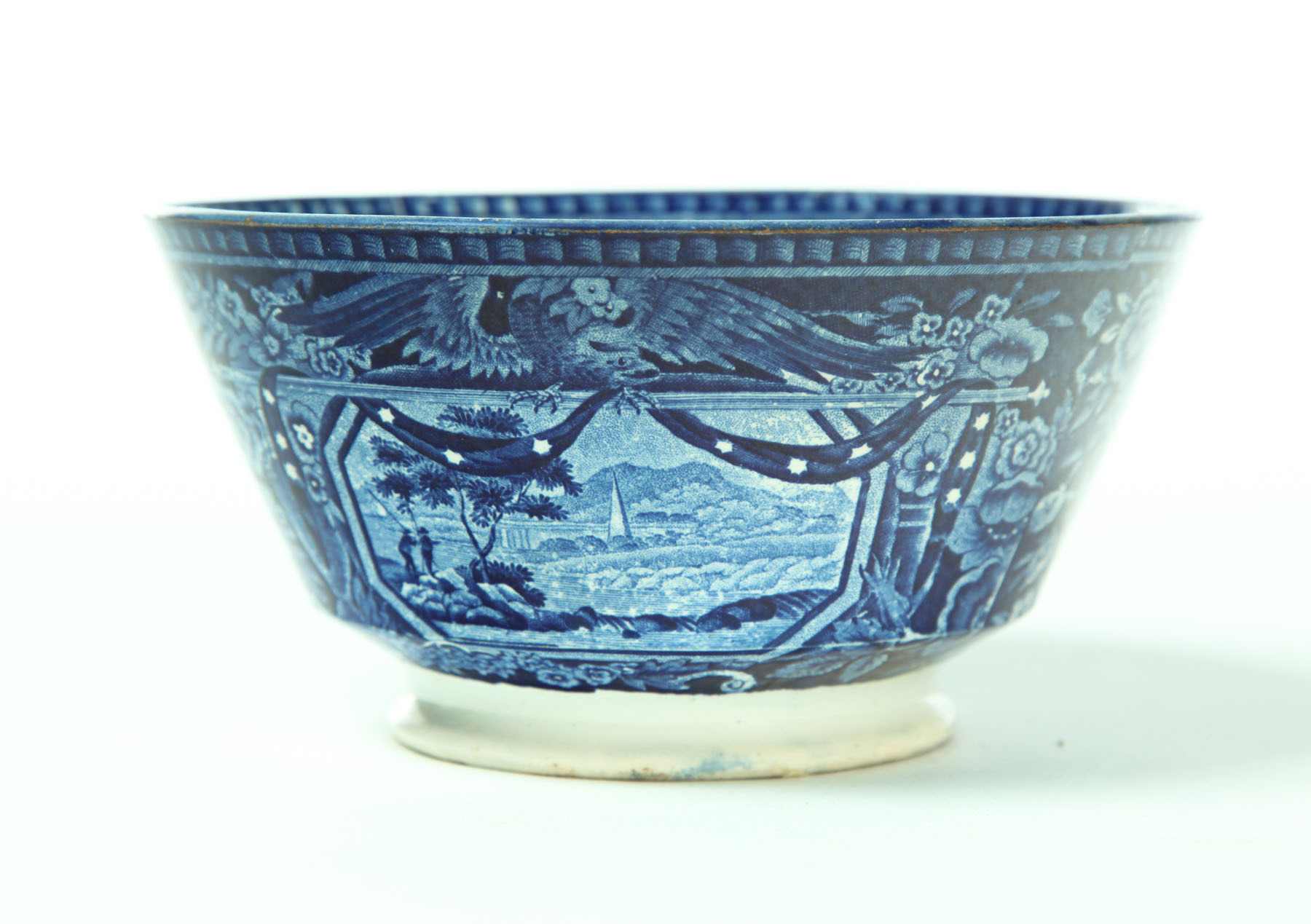 HISTORICAL BLUE STAFFORDSHIRE BOWL.