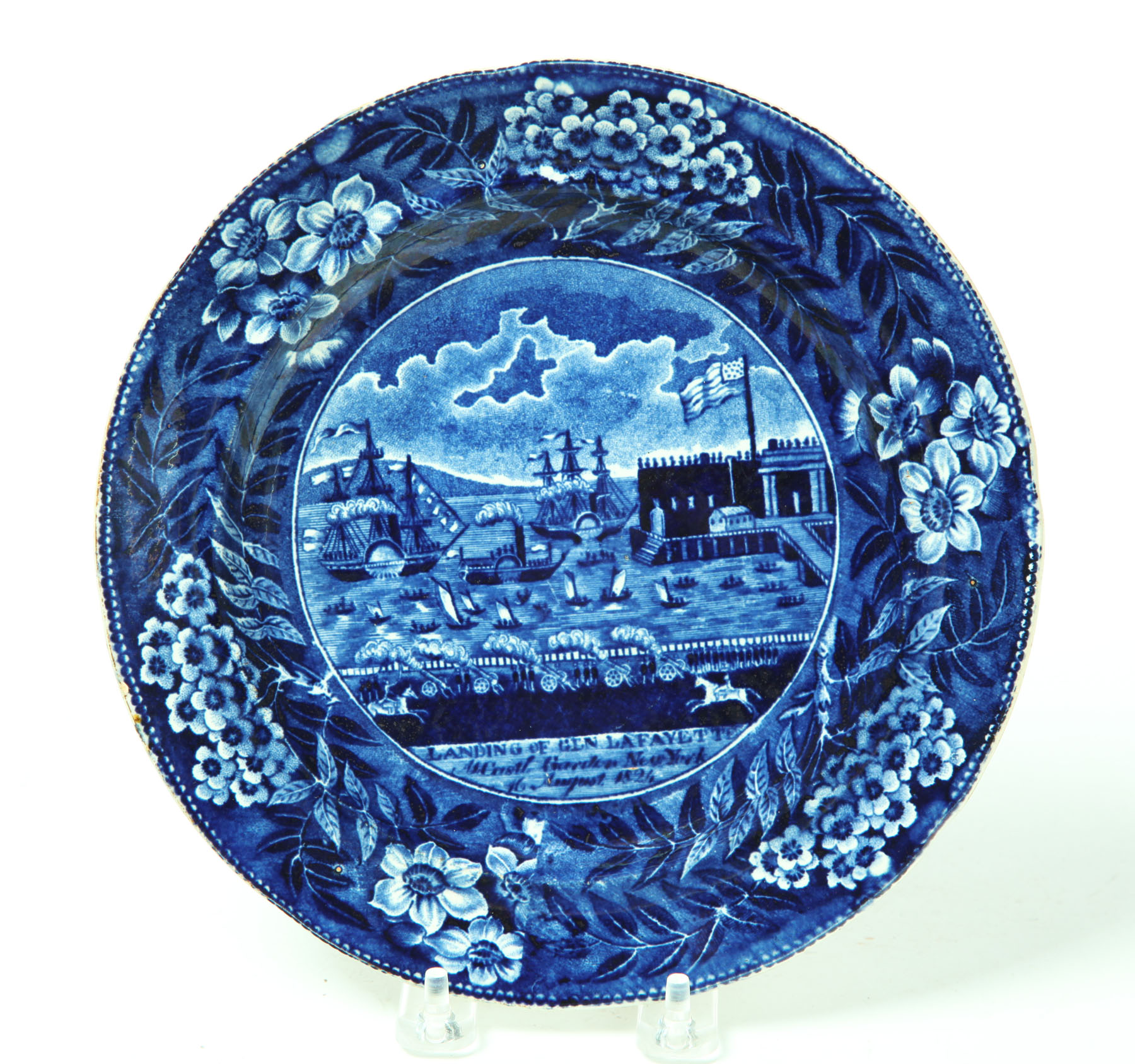 HISTORICAL BLUE STAFFORDSHIRE PLATE  123998