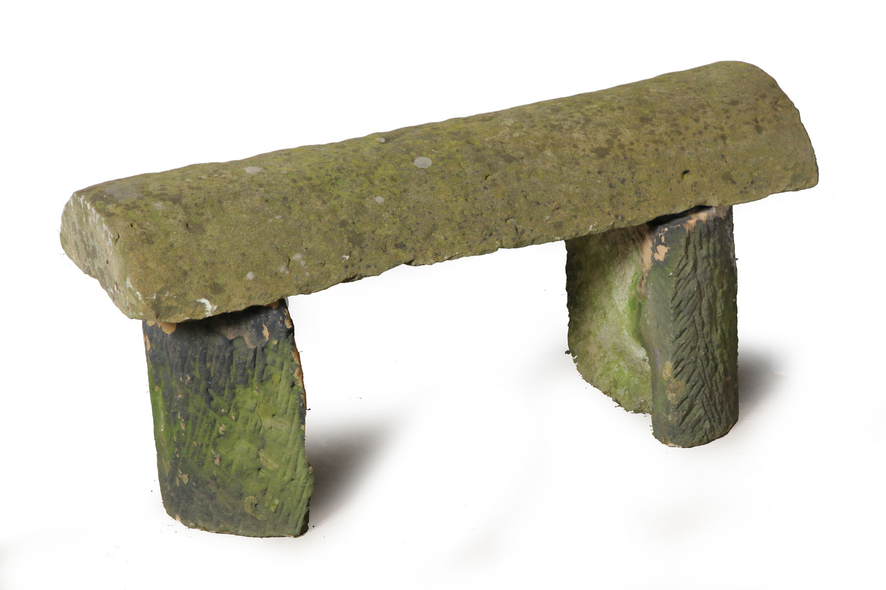 STONE BENCH.  American  late 19th-early