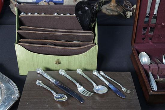 SET OF STERLING SILVER FLATWARE  1239dc