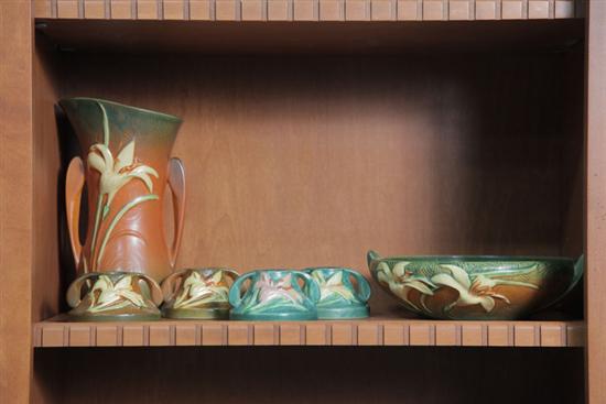 FOUR PIECES OF ROSEVILLE POTTERY  1239e9