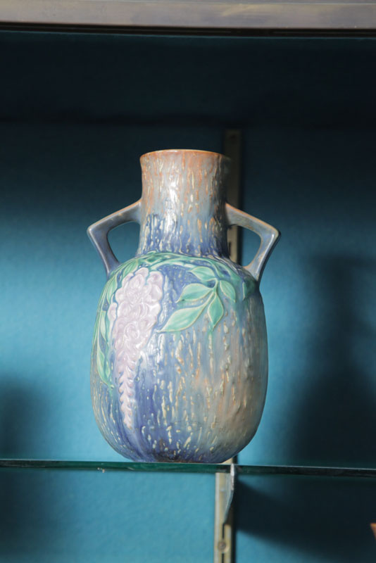 ROSEVILLE POTTERY VASE. Bulbous