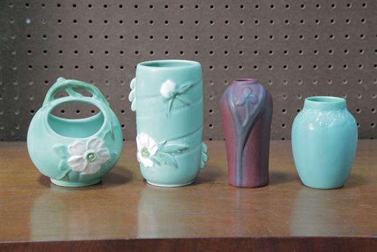 FOUR PIECES OF ART POTTERY Two 123a0c