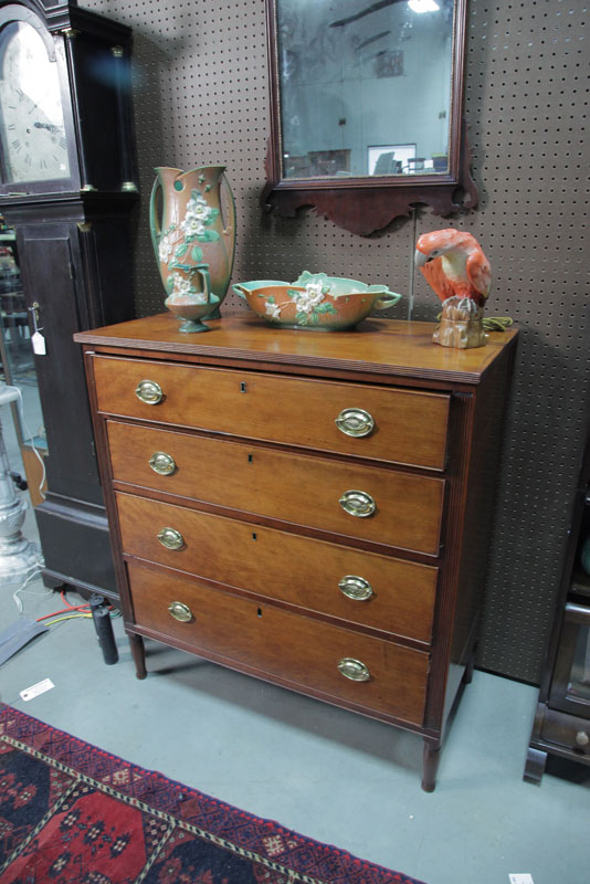 SHERATON STYLE CHEST OF DRAWERS.
