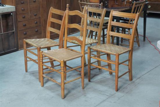 FOUR CHAIRS Including one ladderback 123a31
