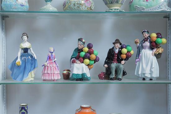 FIVE ROYAL DOULTON FIGURINES Biddy 123a2e