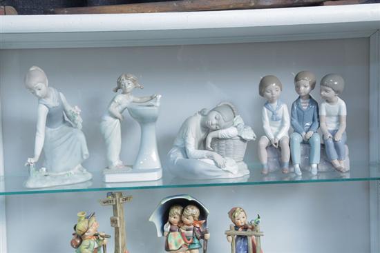 FOUR LLADRO FIGURES. Three mat glaze