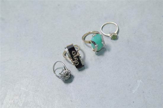 FOUR LADIES RINGS All marked 14K  123a74