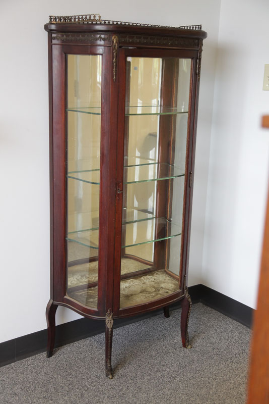 CURIO CABINET. French style with glazed