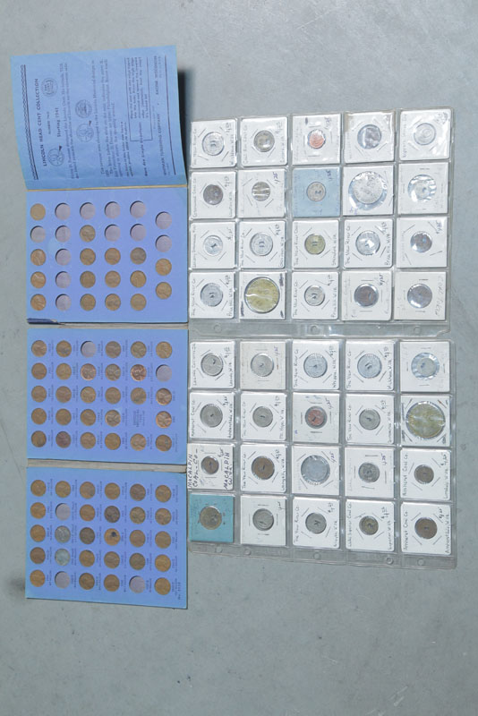 GROUP OF MINING TOKENS AND COINS.