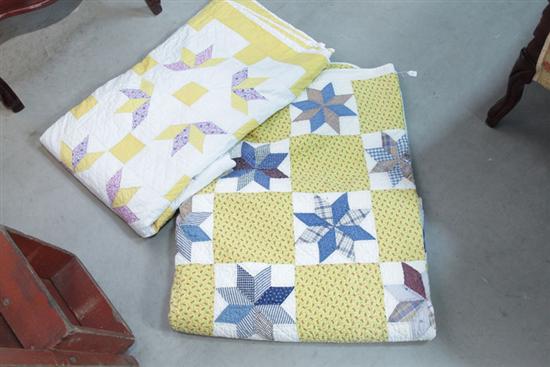 TWO QUILTS. Including one cotton