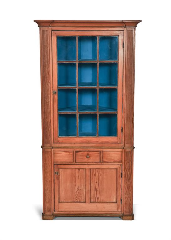 TWO PIECE CORNER CUPBOARD Pine 123af6