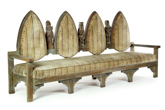 CARVED HALL OR ECCLESIASTICAL BENCH  123b1d