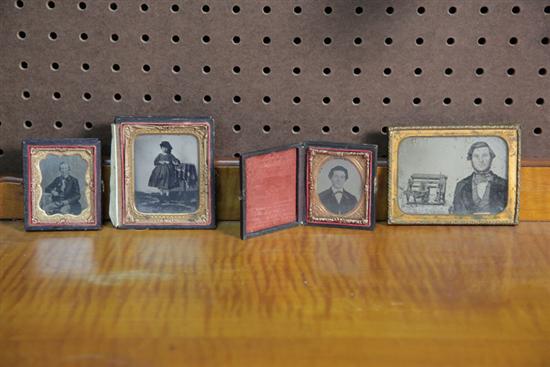 FOUR AMBROTYPES One quarter plate 123b54