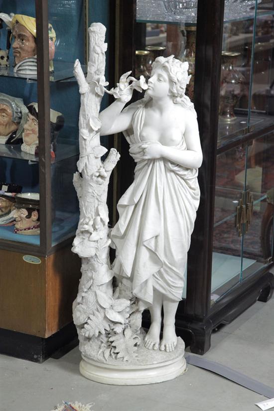 MARBLE STATUE Depicting a bare 123b91