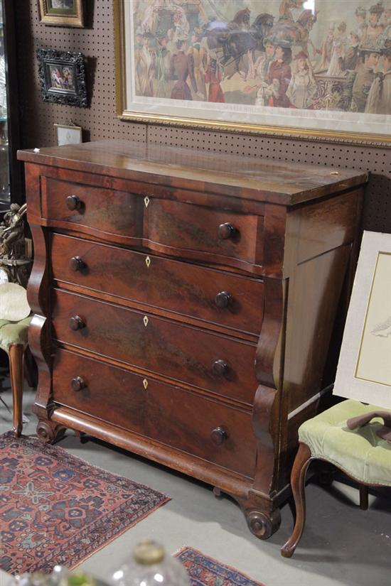 EMPIRE CHEST OF DRAWERS. Mahogany and