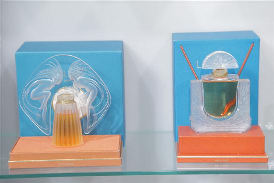 TWO BOTTLES OF LALIQUE FOR LALIQUE PERFUME