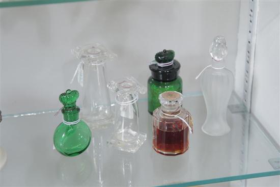 SIX PERFUME BOTTLES Including 123be1