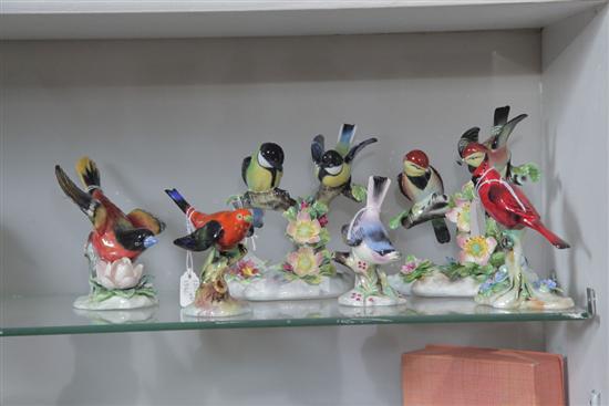 SIX ROYAL ADDERLEY BIRD FIGURINES.