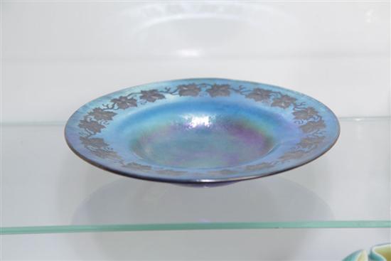 L.C. TIFFANY FAVRILE BOWL. Blue iridescent