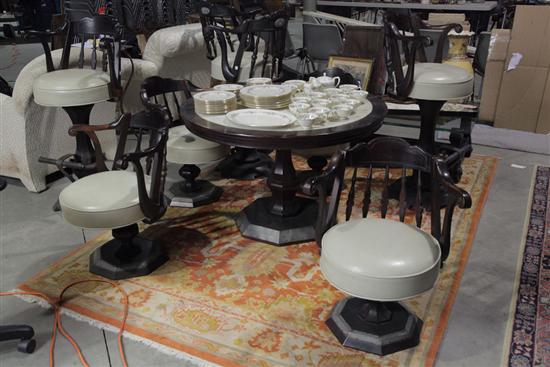 TEN PIECE DINING/BAR SET. Set includes