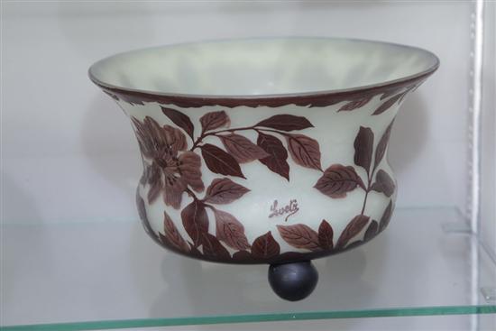LOETZ CAMEO GLASS BOWL. Footed