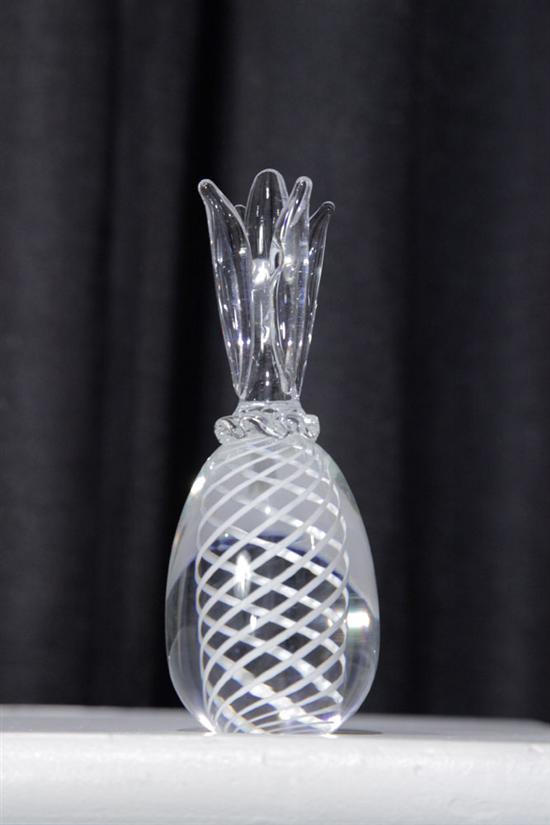 STEUBEN PINEAPPLE. Glass pineapple with