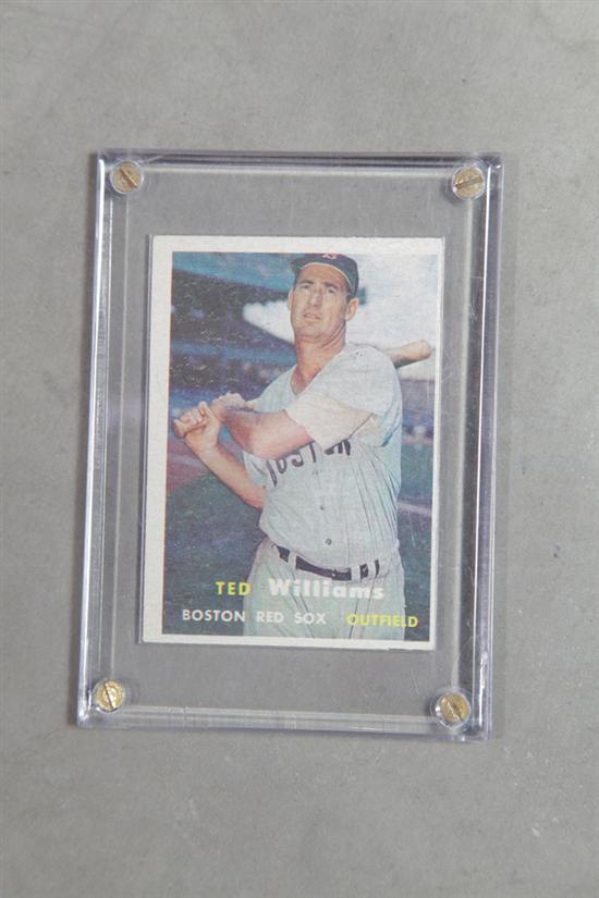 TED WILLIAMS BASEBALL CARD 1957 123c50